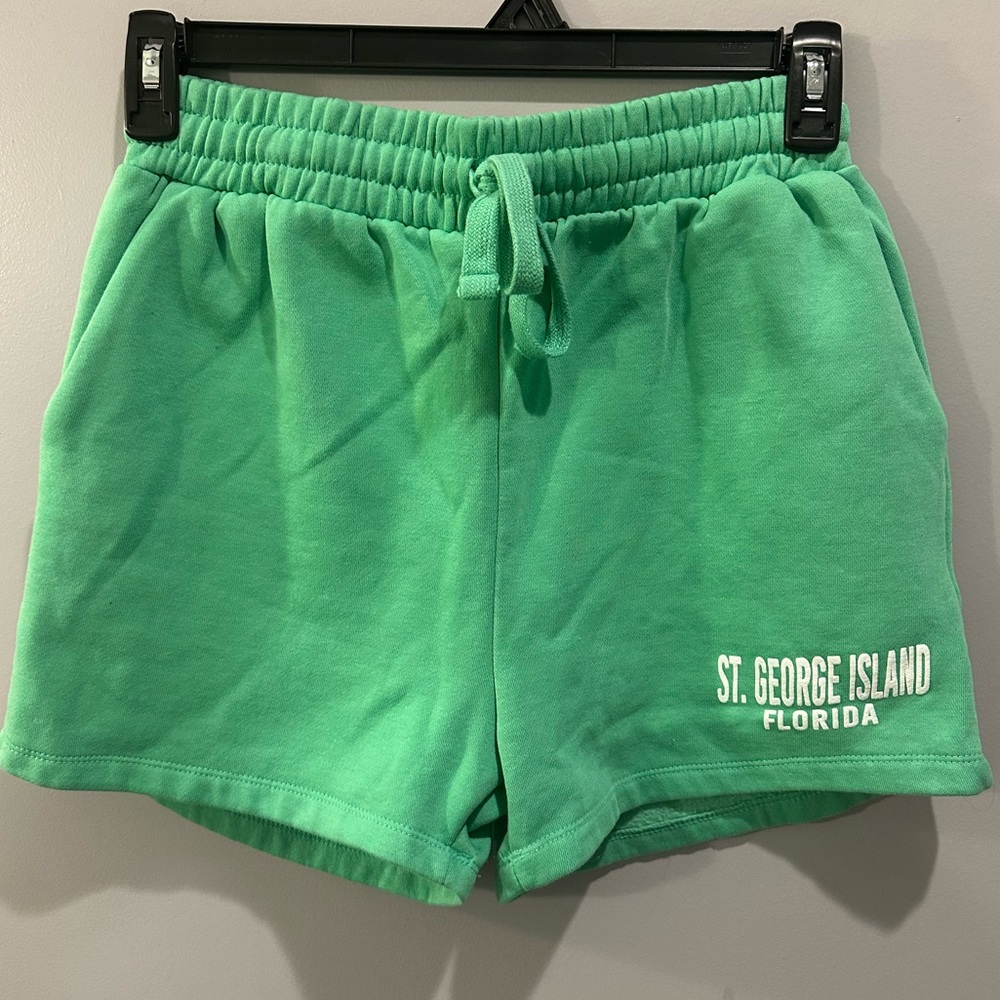 Relaxx St. George Island FL Green Drawstring Shorts Size M
